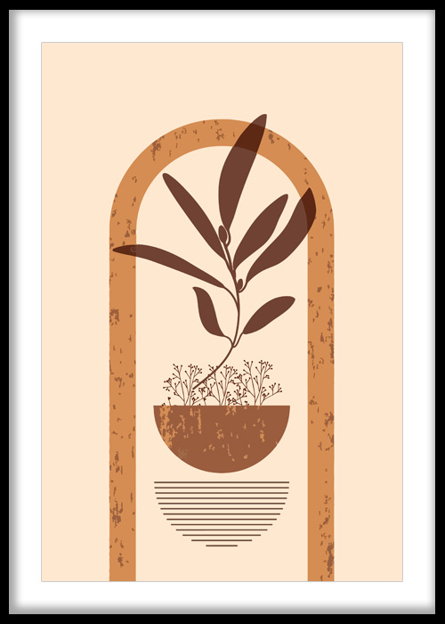 Terracotta Arch Botanical Wall Art