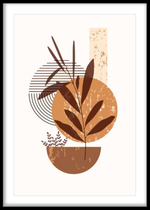 Abstract Terracotta Botanical Balance