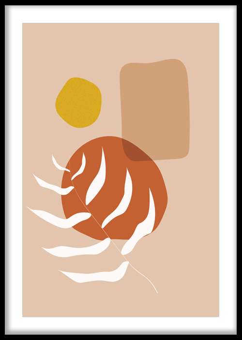 Terracotta Sun Botanical Abstract