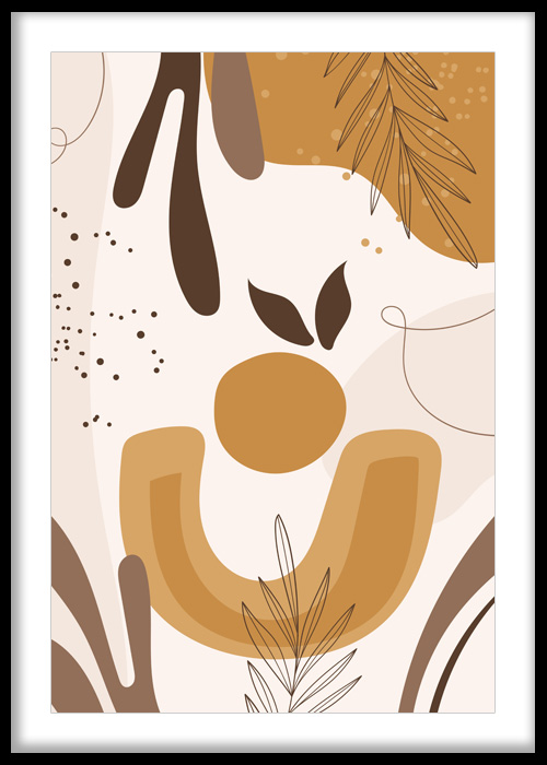 Modern Terracotta Botanical Abstract
