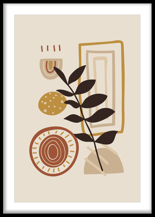 Modern Botanical Shapes Wall Art