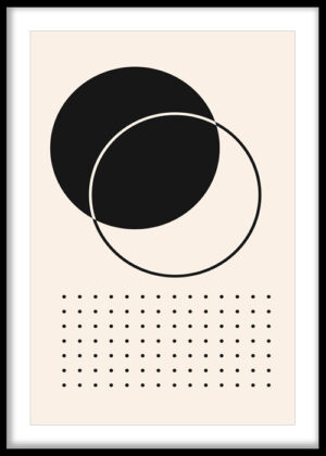 Minimalist Black Circle Geometry Print