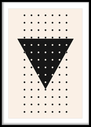 Minimalist Triangle Dot Geometry Print