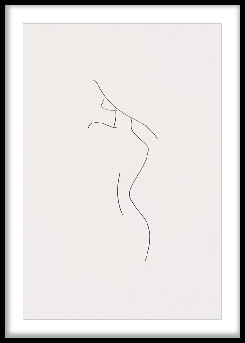 Minimalist Feminine Contour Line Art