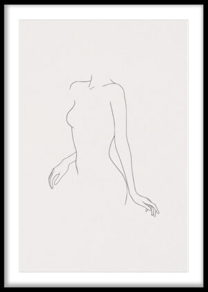 Minimalist Feminine Figure Line Art