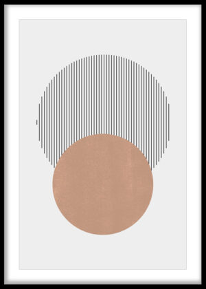 Minimalist Copper Circle Geometry Print