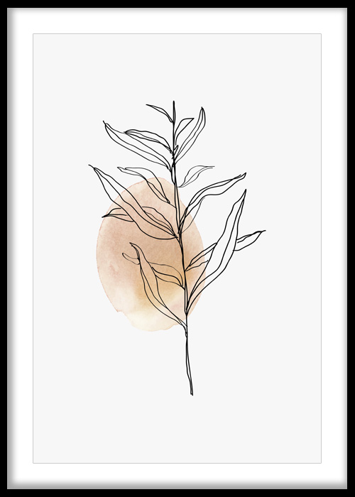 Minimalist Botanical Line Art Print