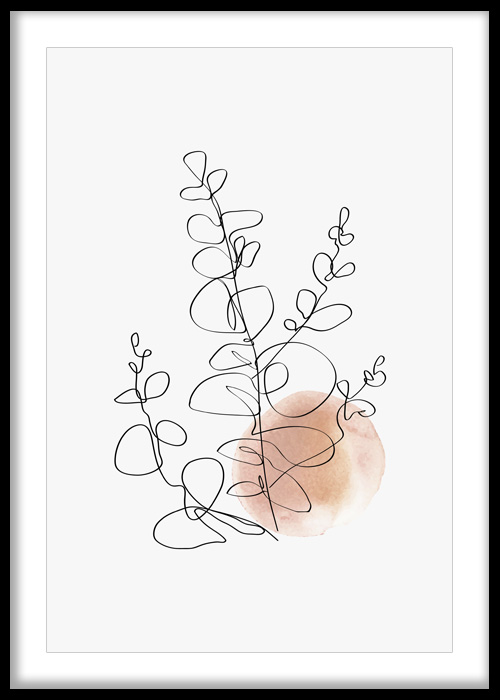Eucalyptus Minimalist Botanical Line Art