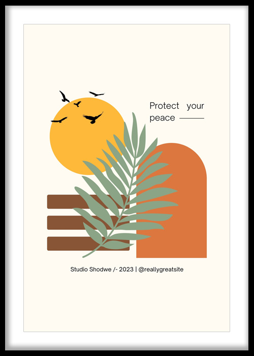 Protect Your Peace Botanical Wall Art
