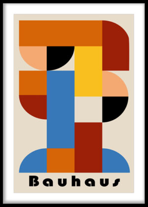 Bauhaus Color Block Geometry Print