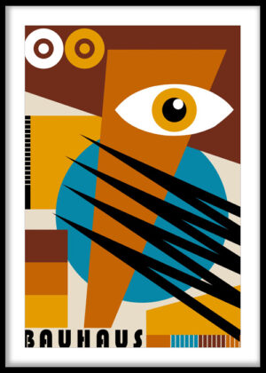 Bauhaus Abstract Eye Composition Print