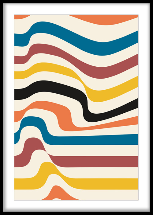 Bauhaus Retro Wave Abstract Print