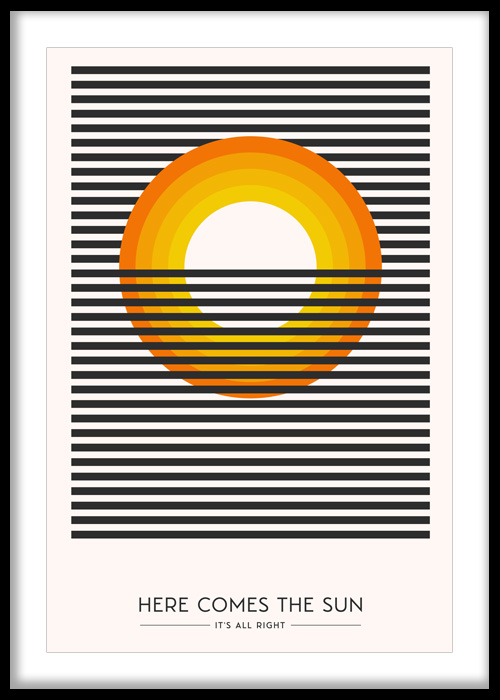 Here Comes the Sun - Geometric Art Print