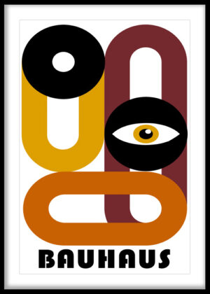 Bauhaus Abstract Eye Geometry Print