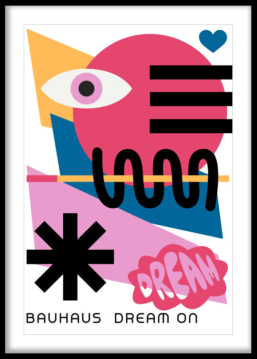 Bauhaus Dream On Abstract Poster