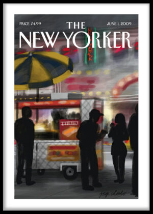 City Night Street Scene Print