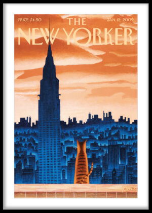 City Cat Skyline Print